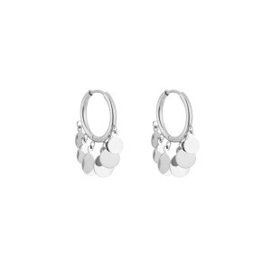 oorbellen met cirkels silver