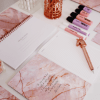 A5 Grid Notebook in Luxurious Rose Quartz