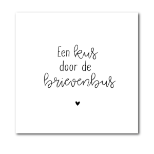 een kus door de brievenbus