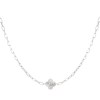 schakelketting met bloem zilver