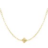 schakelketting met bloem goud