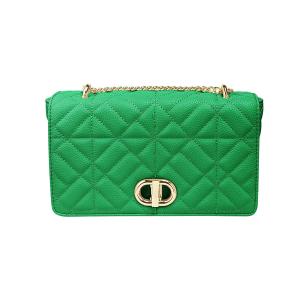 Tas met stiksels en gouden detail Groen PU