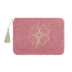 Make-up tas teddy klaver - roze