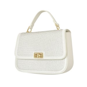 Handtas glamour - creme PU