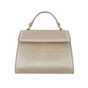 Handtas strass - beige PU