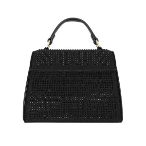 Handtas strass - zwart PU