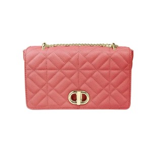 Tas met stiksels en gouden detail Koraal PU