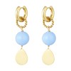 Oorbellen shine bright - blauw goud