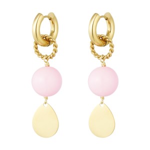 Oorbellen shine bright - roze goud
