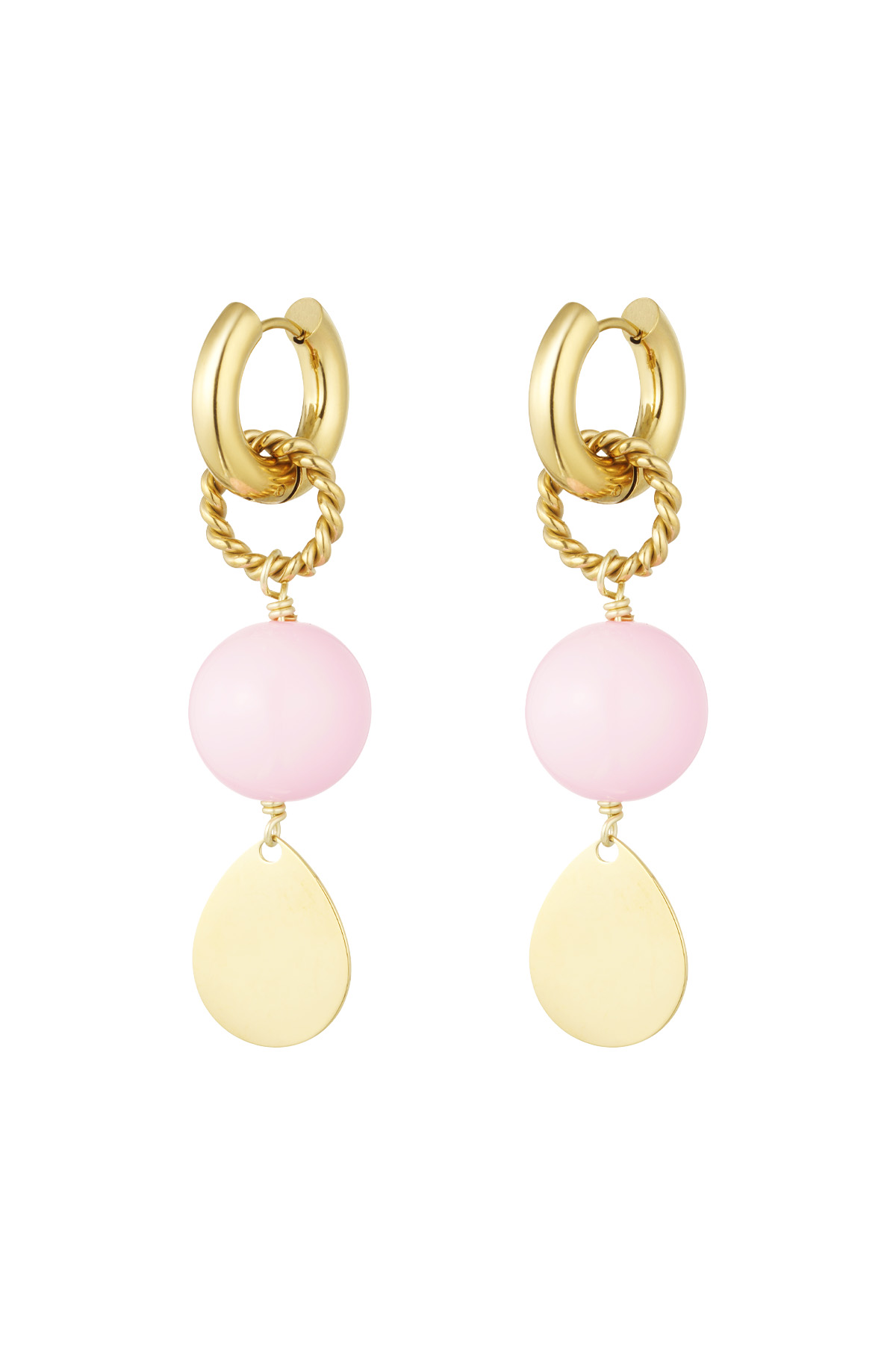 Oorbellen shine bright - roze goud