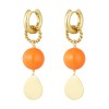 Oorbellen shine bright - oranje goud