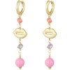 Oorbellen lips on fire - roze goud