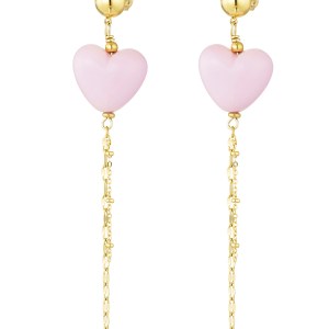 Oorbellen no strings attached - roze goud