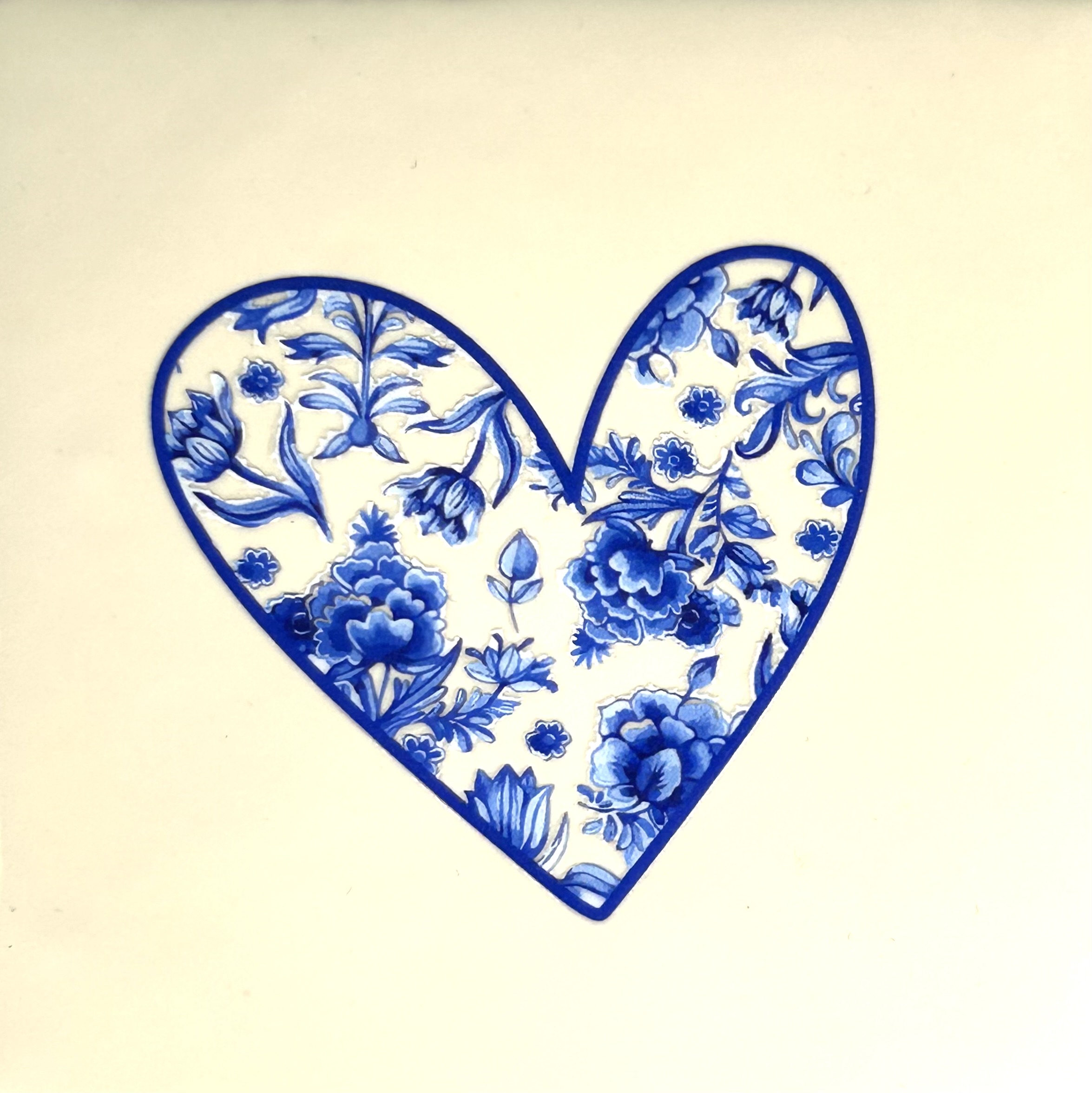 Tegel hart delftsblauw