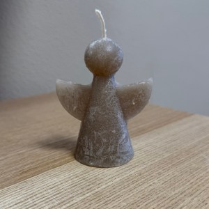 Kaars engeltje taupe