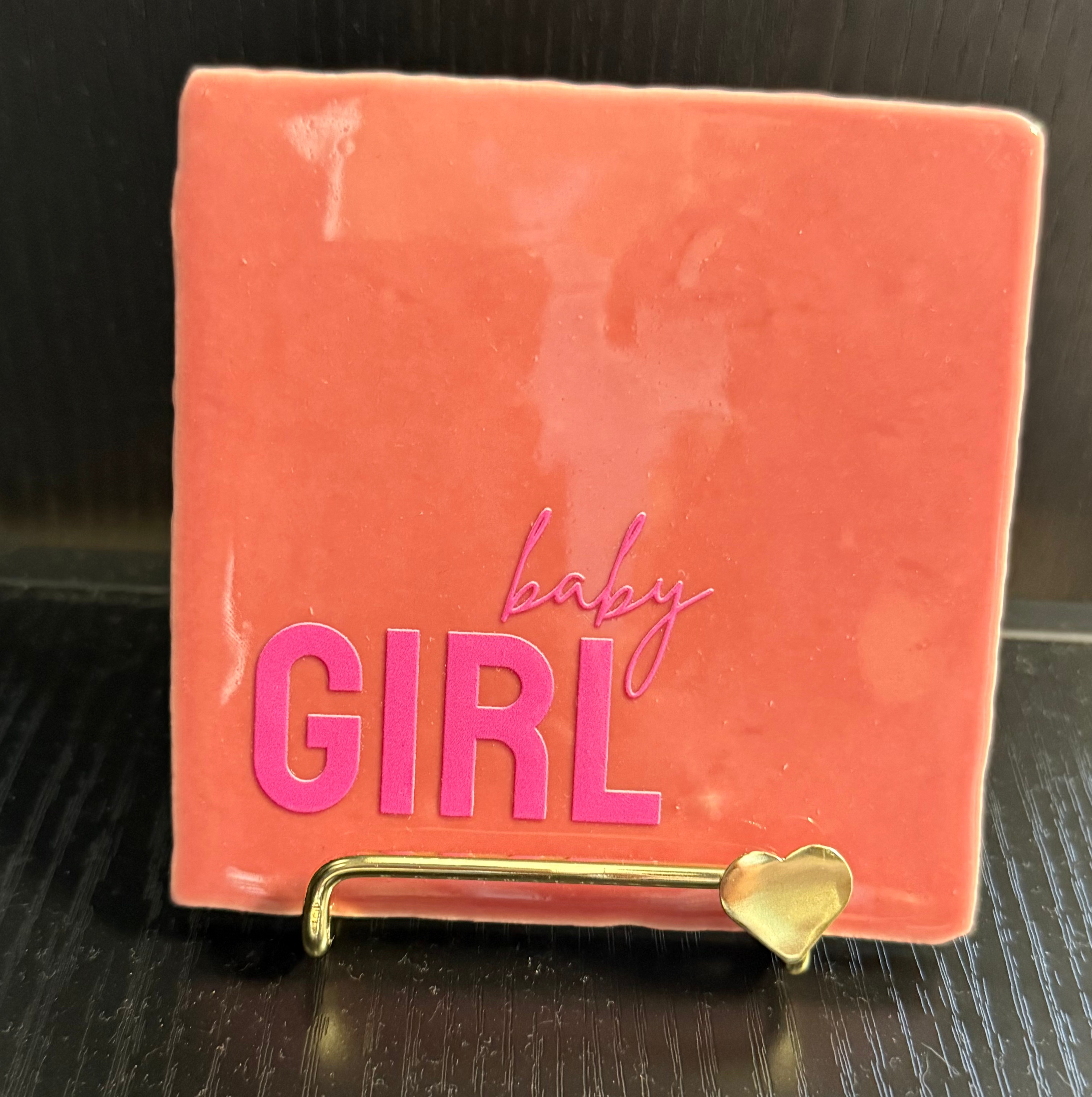 Tegeltje baby girl